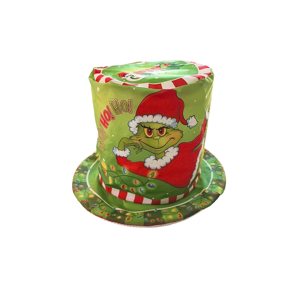 Nuevo sombrero de Navidad transfronterizo de EE.UU. Tío Sam sombrero navideño accesorios de decoración de dibujos animados para niños sombrero alto sombrero superior image 11