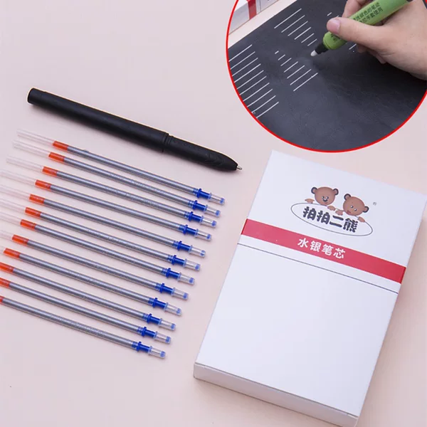 PaiPai ErXiong Mercury Pen for Clothing, Leather, Fabric, Shoe and Garment Making, Specialized for Drawing Lines and Marking, Fluorescent Mercury Pen Refill