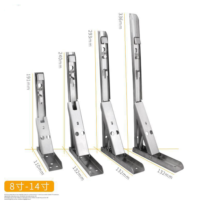 Soporte plegable de acero inoxidable engrosada soporte de trípode soporte de estante colgante de pared de almacenamiento soporte móvil fábrica al por mayor