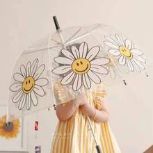 小红书同款韩国可爱ins透明雏菊雨伞轻便男女儿童伞可爱街拍道具