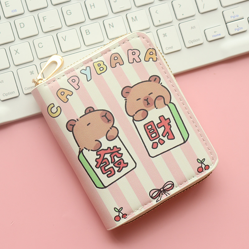 56g Weight pu Lining Material Side Zipper Closure Type Coin Purse Bags Type 1 Piece Quantity Holiday, Daily Occasion Pu Leather Material Animal, Cartoon Pattern All Seasons Season Unisex Gender Streetwear Style Square Shape Unisex Animal Cartoon Pu Leather Side Zipper Wallets 12
