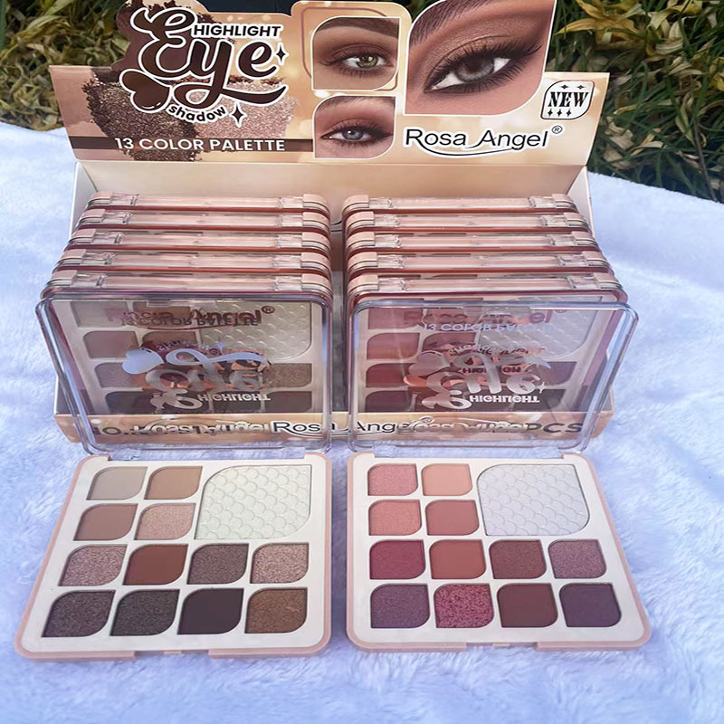 RosaAngel nuevos productos de comercio exterior 13 colores perlados mate tierra alta luz sombra de ojos maquillaje al por mayor