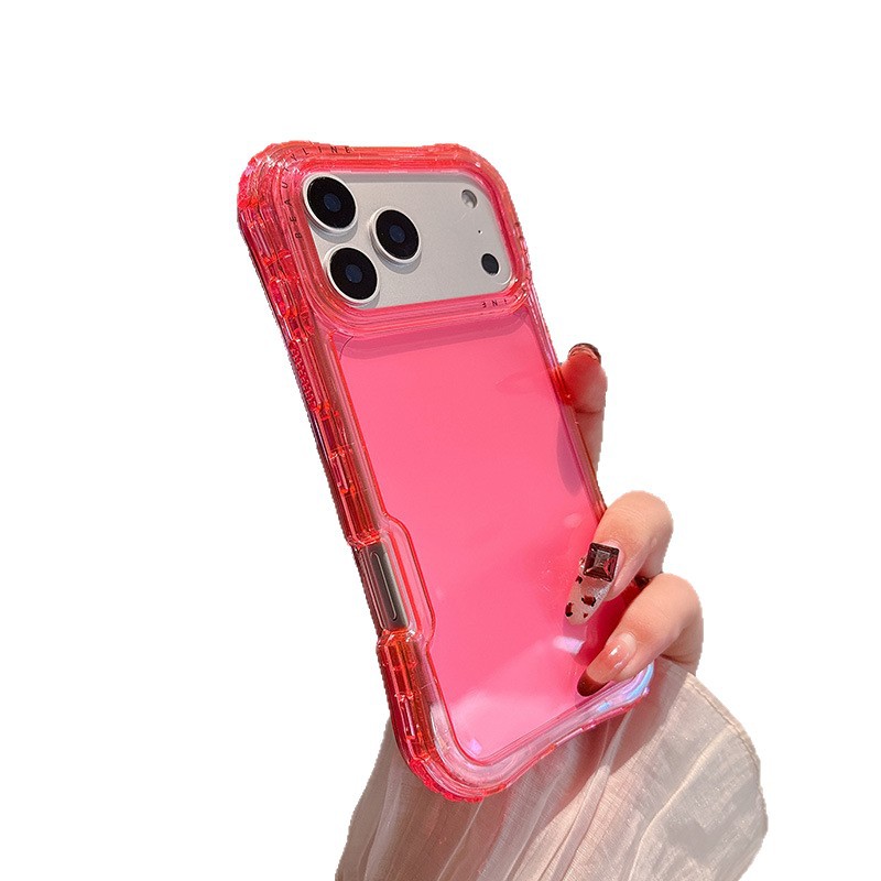 Comercio exterior transfronterizo de América del Sur para iPhone 17 Pro Max cintura 3 en 1 caso de teléfono móvil transparente del mismo color