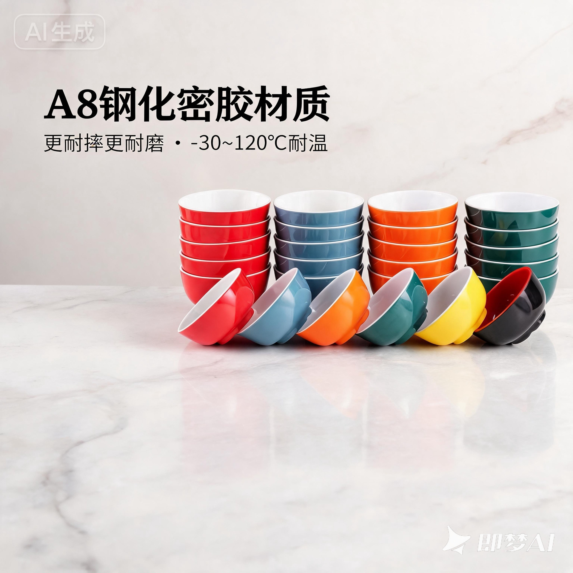 Tazlo de melamina de dos colores comedor de arroz tazón de plástico de porcelana de imitación comercial tazón de sopa tazón de gachas tazón de gachas de arroz frito tazón de alimento
