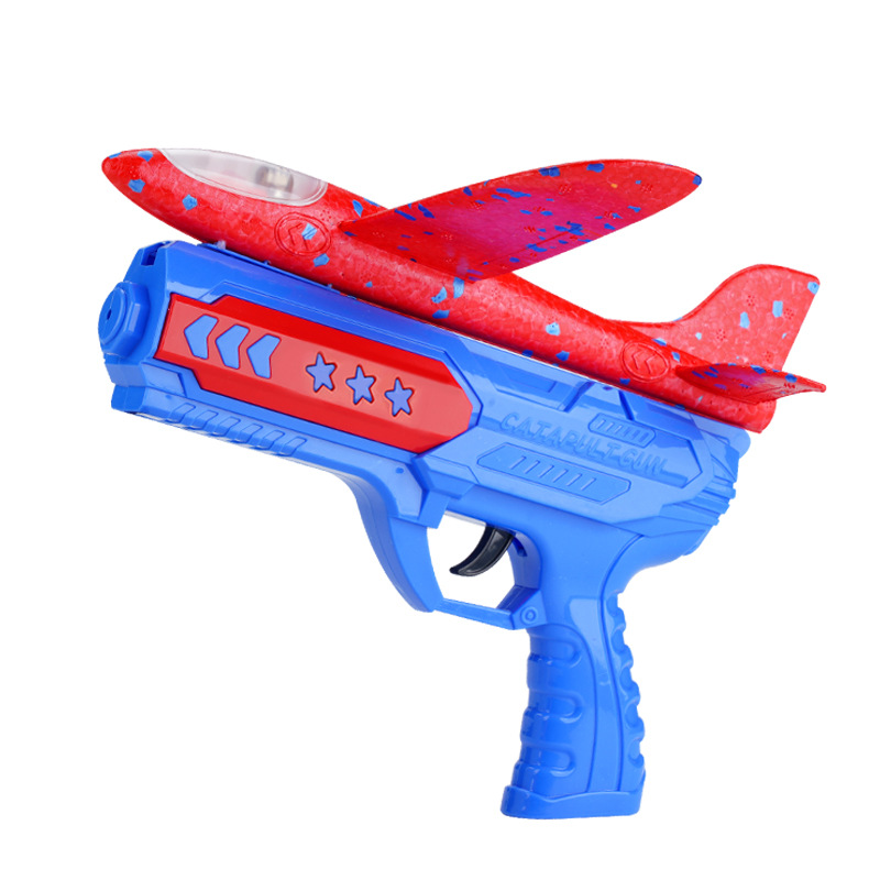 La red de espuma catapultó avión lanzador de armas niños al aire libre lanzamiento de catapultó planador mano lanzamiento de juguetes