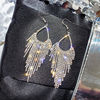 Retro long advanced earrings with tassels, European style, diamond encrusted, bright catchy style, high-quality style, internet celebrity, wholesale