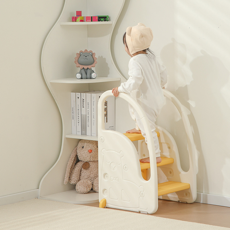 Muebles de plástico grueso personalizados antideslizantes 1 - 3 años de edad bebés lavarse las manos taburetes de paso para niños pies taburetes de lavabo image 3
