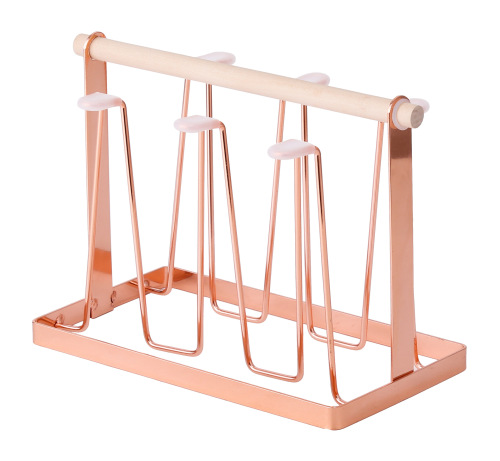 Single-body water cup holder Nordic water cup drying rack household upside-down storage glass cup holder desk iron cup rack wholesale