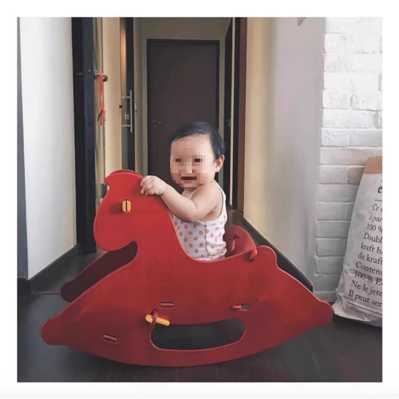 Baby Rocking Chair Cartoon Game Denmark Baby Rocking Moose Children's Toy One Year Old Birthday Gift Small Trojan Horse