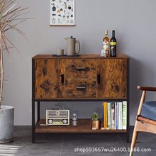 厂家定制 复古简约双抽餐边柜带储物柜的地板柜和餐具柜