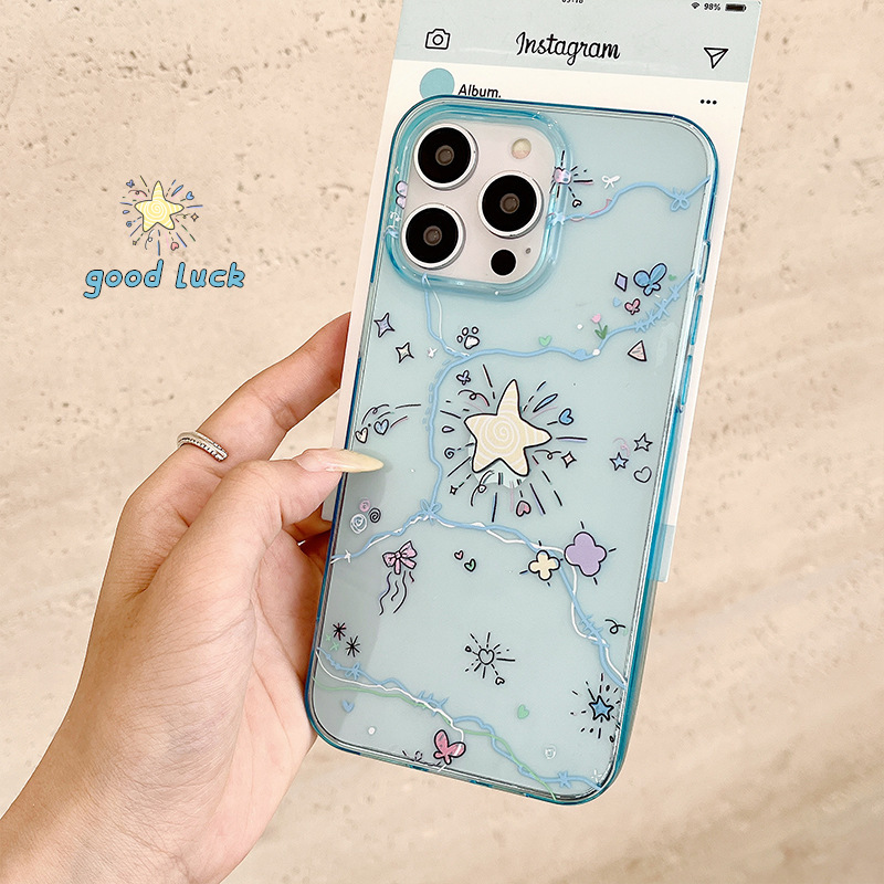 Ins niche cartoon strange spark apple 16 couple mobile phone case 15promax advanced 14/13/12/11