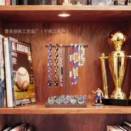 创意首饰架 胡桃色做旧复古展示架 套装项链耳钉手链珠子托盘