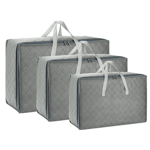 Amazon Large Portable Storage Bag Cotton Blanket Clothes Organizer Breathable Dustproof Moistureproof Clothing Storage