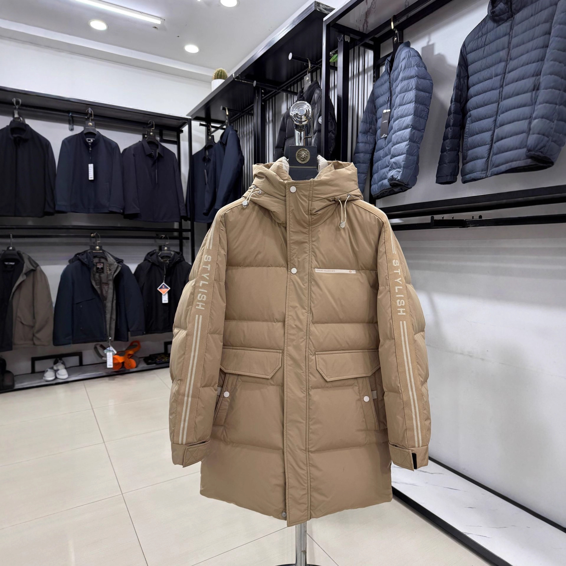 [H Home] Hooded Mid-Length Style! Fashionable Casual Winter Comfortable Duck down Jacket Men's Jacket 4U177A