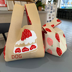 小眾設計個性針織包包百搭針織單肩編織包手提包托特包春季女包潮