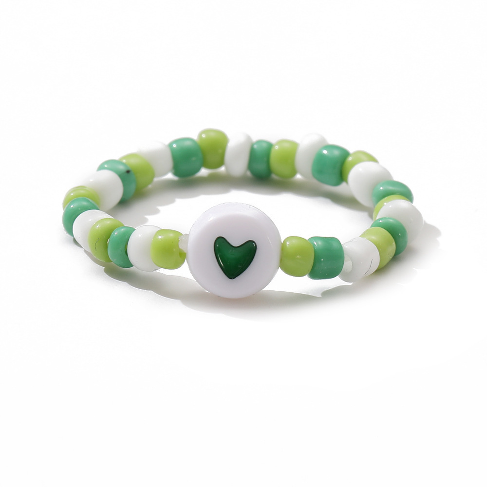 Estilo Ig Forma De Corazón El Plastico Resina Con Cuentas Mujeres Anillos 1 Pieza display picture 4