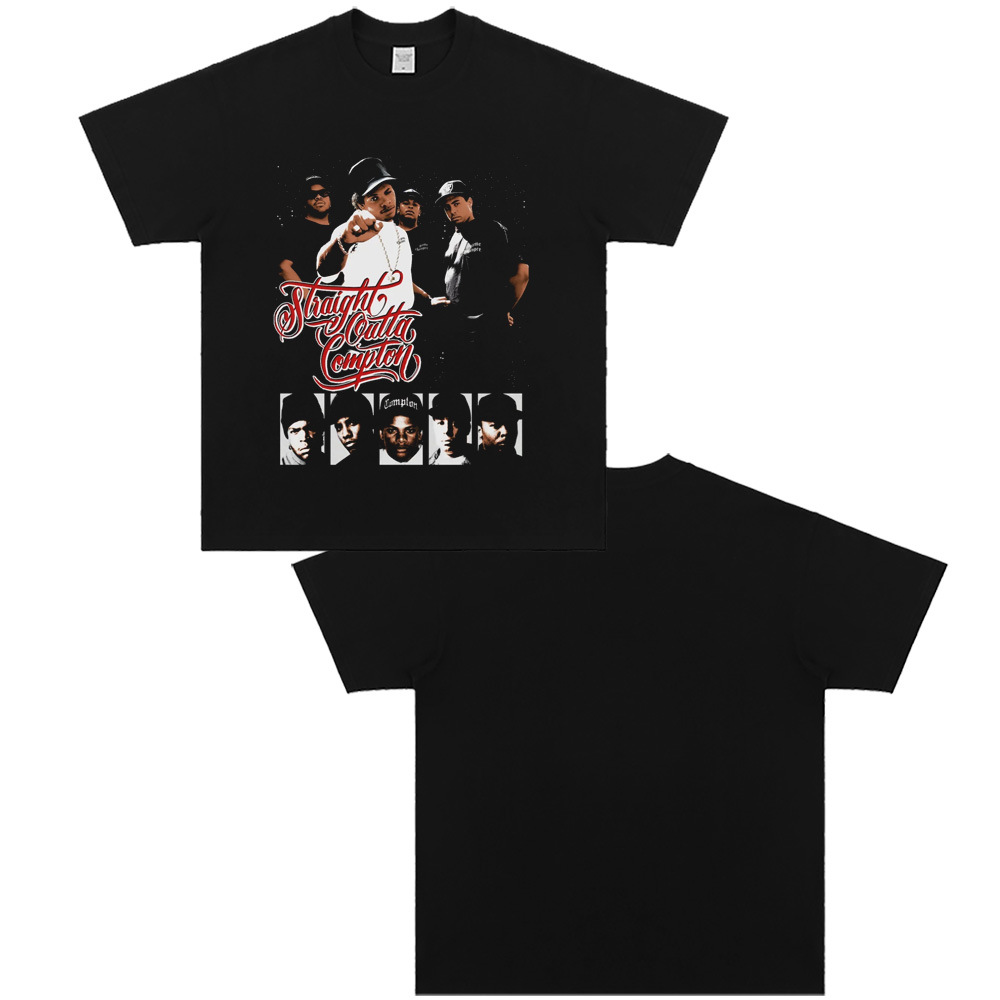 West Coast Rap N.W.A. Digital Direct Jet Washing Made Old American Retro Little Neck Camiseta image 28