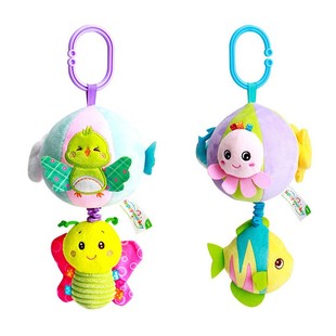 Baby Music Play Three-dimensional Animal Car Hanging Plush Flower Ball Bed Hanging Toy