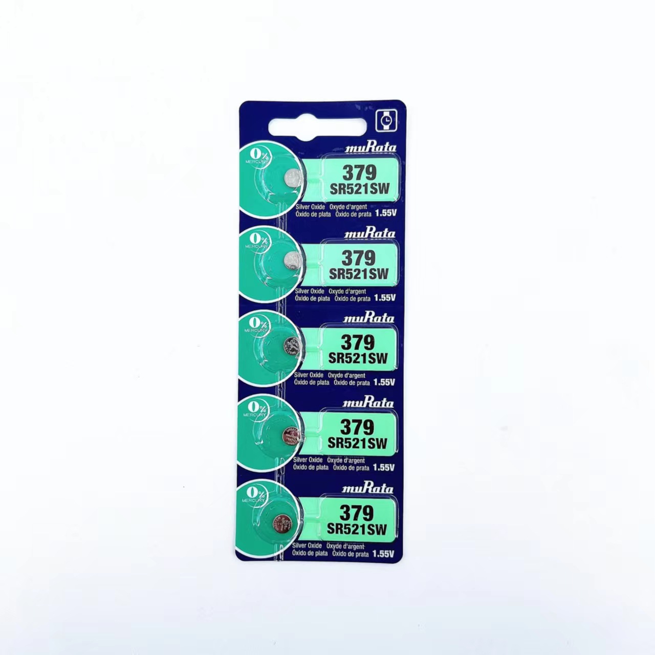 日本村田murata氧化银电池 手表纽扣电池 SR521SW 卡装379 AG0