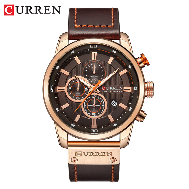 Curren/Carrien 8291 Waterproof Multi-Functional Calendar Quartz Watch Round Business Leather Watch Export Curren/Carrien 8291 Waterproof Multi-Functional Calendar Quartz Watch Round Business Leather Watch Export