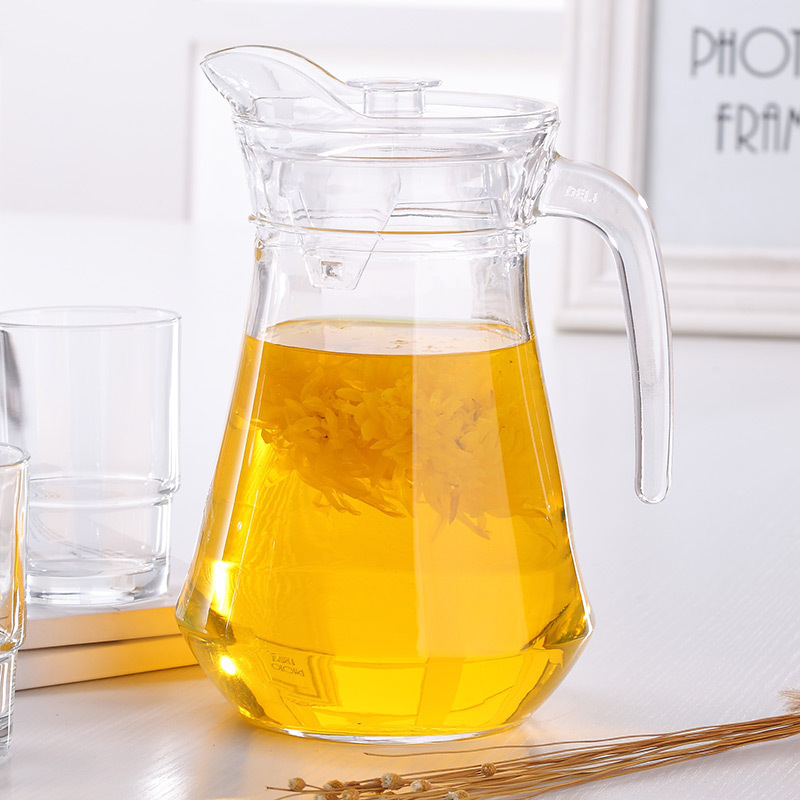 Gran capacidad gruesa de vidrio sin plomo hervidor de agua fría hervidor de bebida hervidor de agua fría hervidor de jugo de frutas botella de agua doméstica