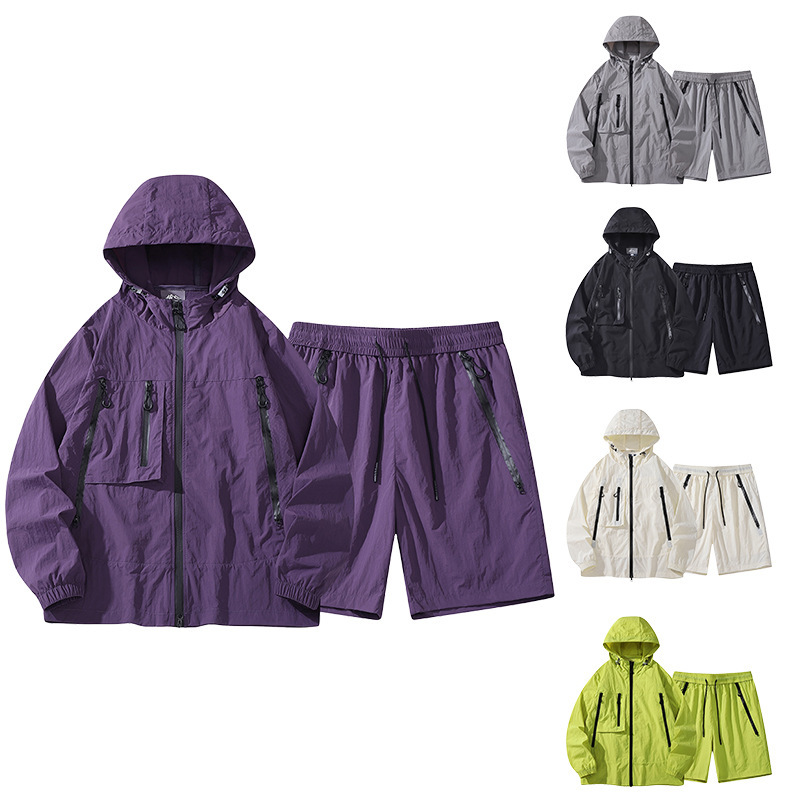 Summer New Hooded Sun Protection Clothing for Men and Couples Ultra-Thin Breathable Outdoor Fishing Ice Silk Quick-Drying Cross-Border Skin Clothing