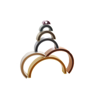 Cross-border Early Education Rainbow Stacking Music Arched Tower Toy Baby Enlightenment Building Blocks