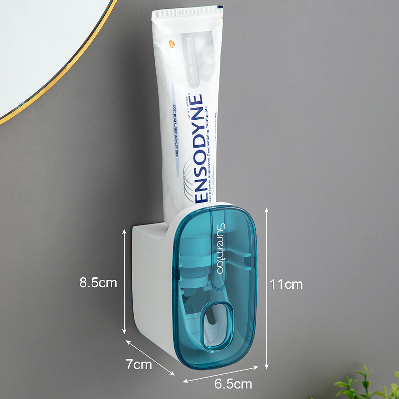 穴なし歯磨き粉器壁掛け歯磨き粉押出機子供歯磨き粉神器浴室トイレ歯磨き粉箱|undefined