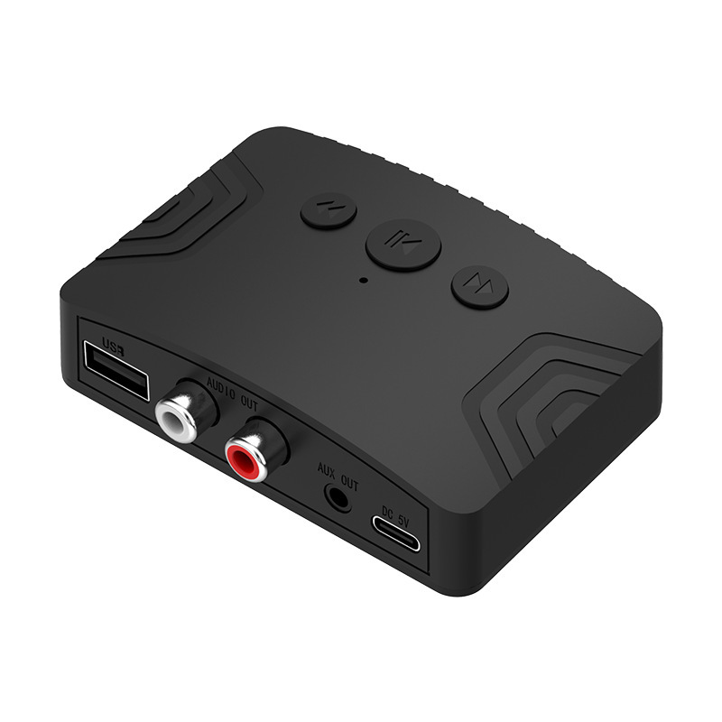 Receptor Bluetooth 5.3 Convertidor de audio RCA USB Playback sin pérdidas Amplificador de audio Receptor Bluetooth