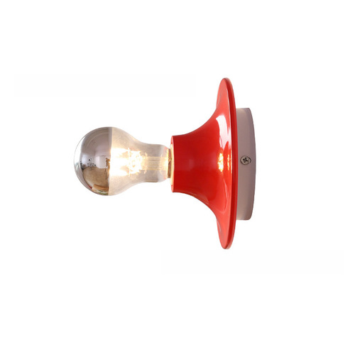 Mid-century style 1970s UFO colored background wall lamp for Bauhaus bedroom, hallway, and entryway light