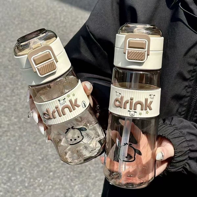 夏用ウォーターカップ、学生用ストロー、ポータブル、大容量、プラスチック製、落下防止、女の子、見栄えの良い、学校専用、シンプル、子供用|undefined