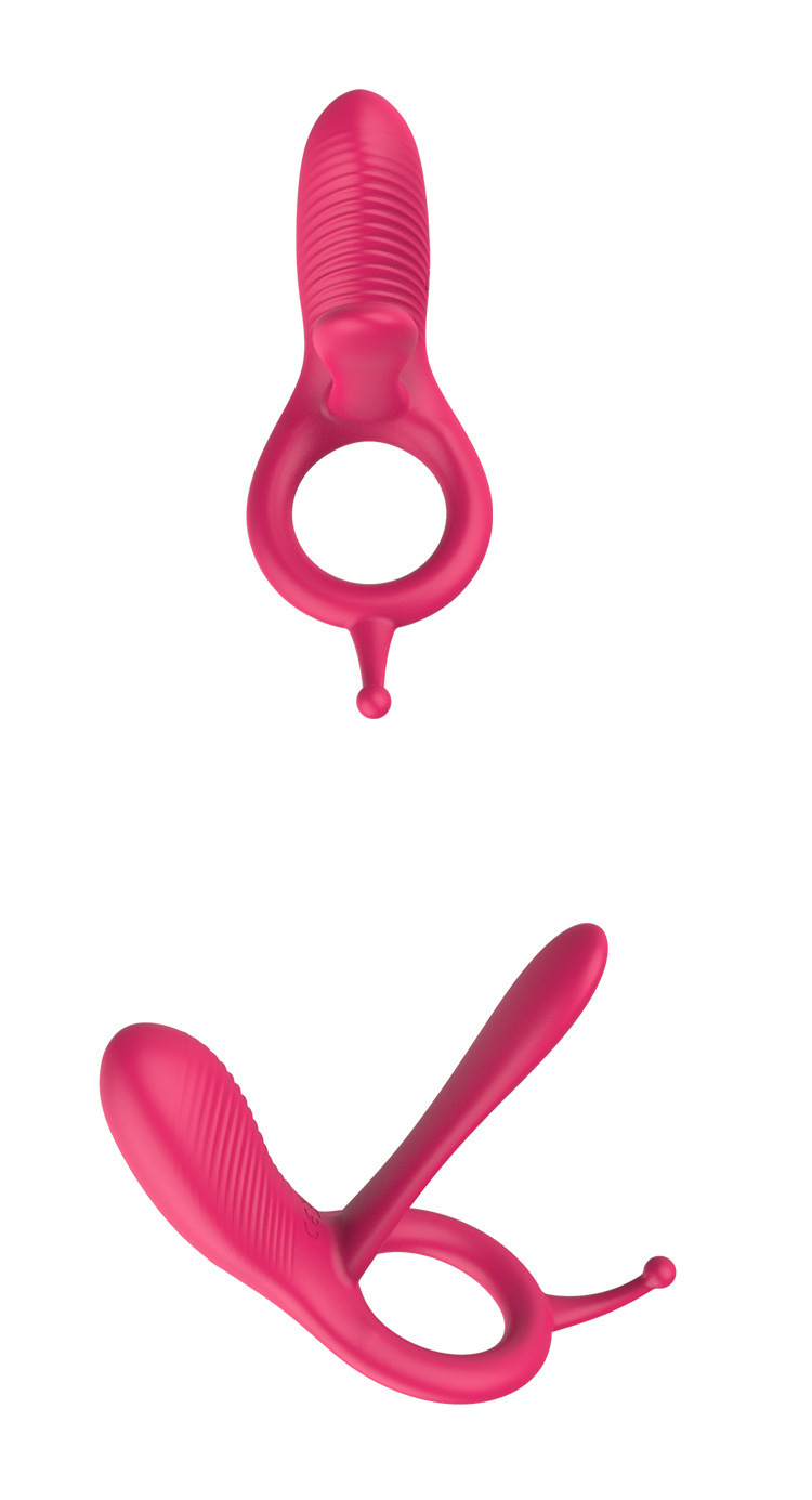 Remote Control Rechargeable Vibrating Ring with Long Tongue, 10-Frequency Silicone Cock Ring — detail image 12