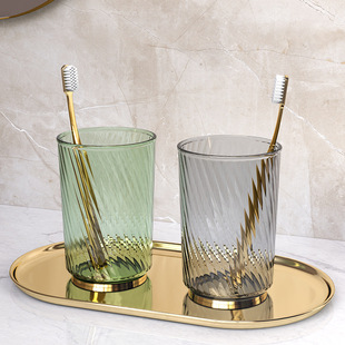 Toothbrush cup mouthwash Cup new toothbrush cup children's wash cup household transparent high-looking Tooth Cup toothbrush cup light luxury