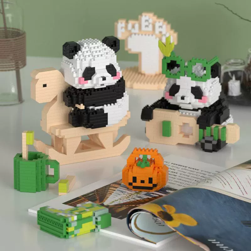 Конструктор Lego, симпатичная игрушка, панда