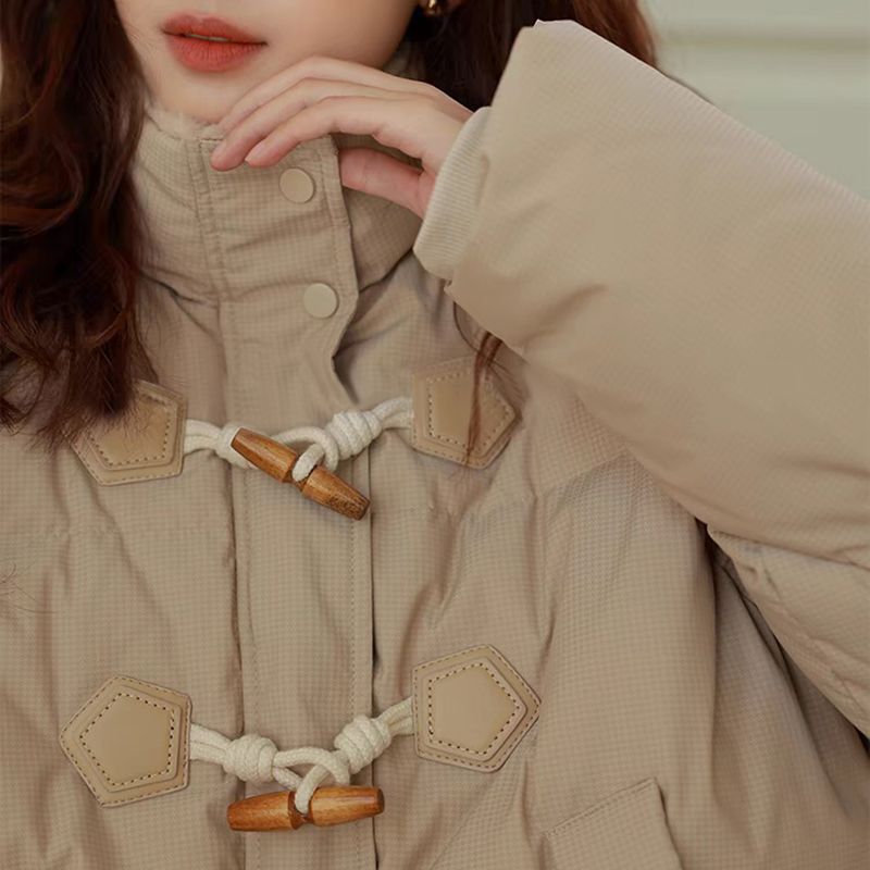 牛角扣面包服女2025新款冬季小个子宽松棉衣韩版短款棉袄加厚外套|undefined