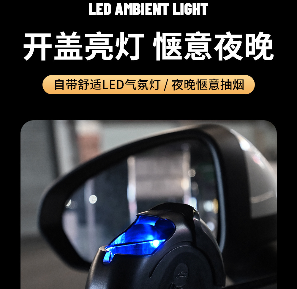 Creative Car Door Ashtray That Conveniently Catches Ash, Prevents Wind and Ash from Flying, Keeps Your Eyes on the Road While Driving, Car Ashtray
