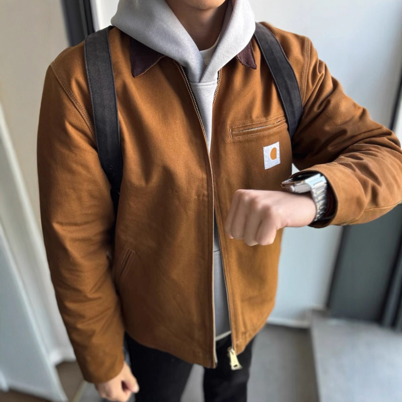 Kaha Style Detroit Flight Jacket Men's Autumn and Winter American Retro Workwear J01 Lapel Canvas Jacket