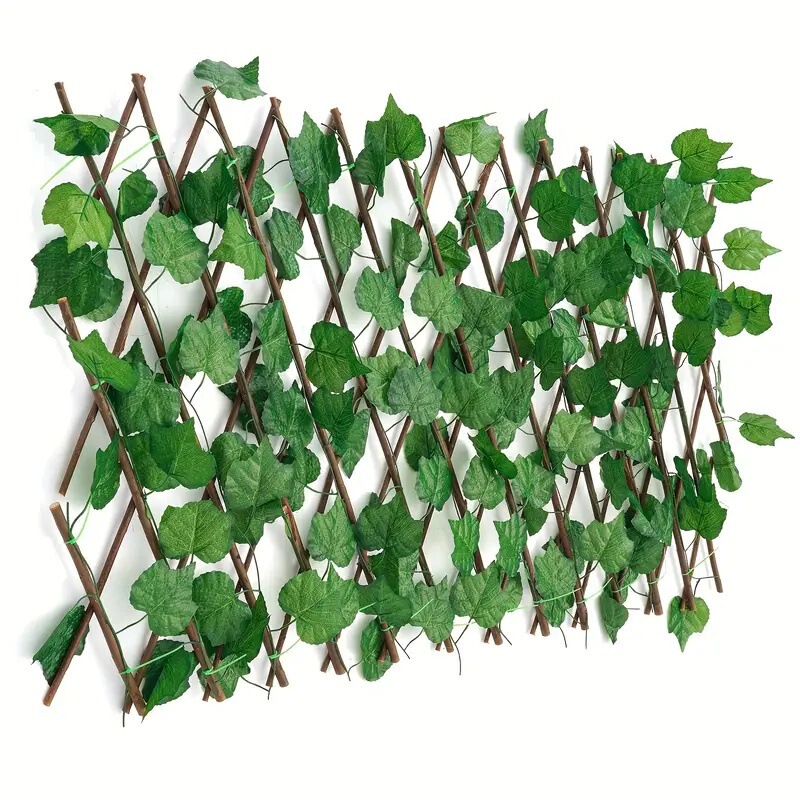 Simulated Fence Leaves Wooden Fence Retractable Fence Fake Plant Wall Garden Courtyard Guardrail Courtyard Decorative Fence Simulated Fence Leaves Wooden Fence Retractable Fence Fake Plant Wall Garden Courtyard Guardrail Courtyard Decorative Fence