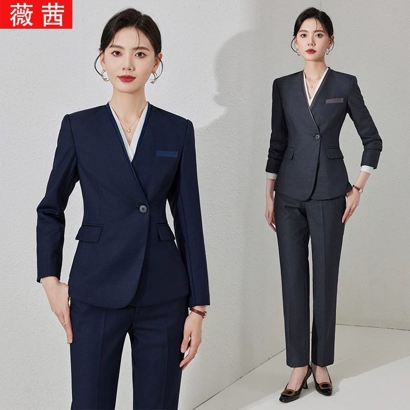 Black set, autumn classic suit jacket for work