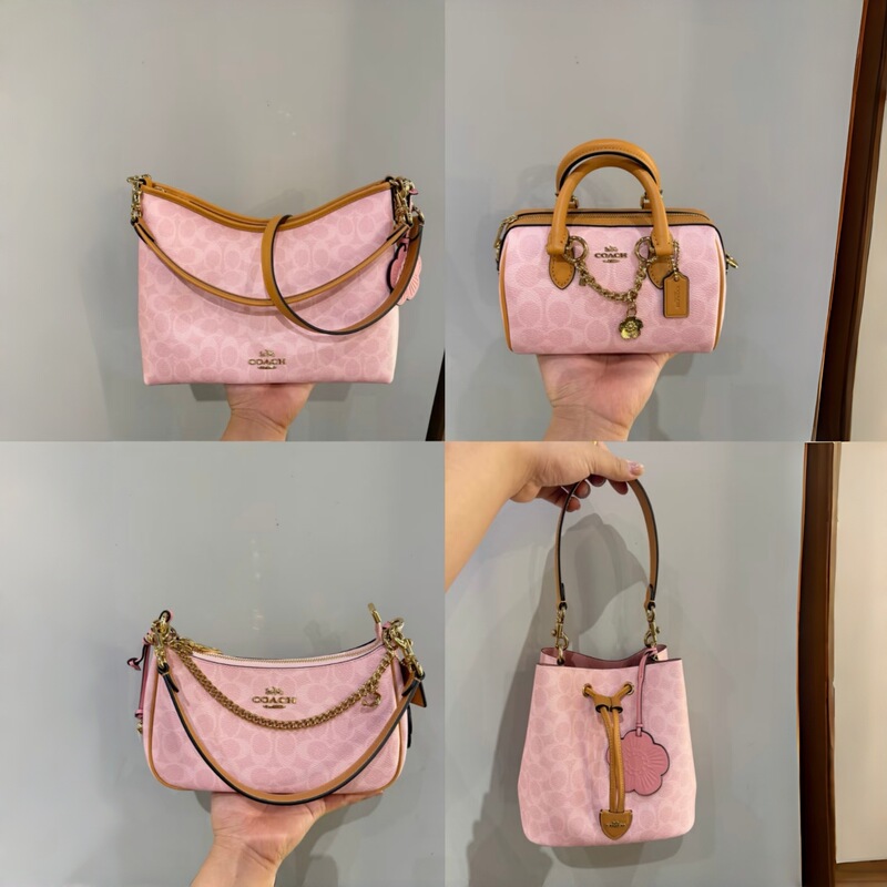 Koujia's New Pink Monogrammed Underarm Bag, Women's Crossbody Bag, Fashionable Shoulder Handbag, Niche Design Bag