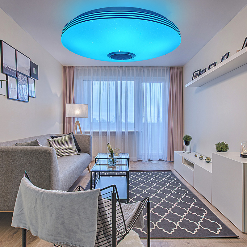 Inteligente Bluetooth luz de techo Amazon Bluetooth música luz de techo 100W LED inteligente Bluetooth luz de techo 108