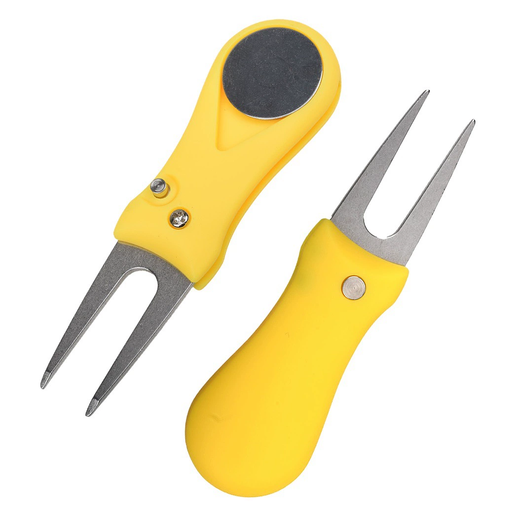 Гольф Зеленая Вилка Складная ручка из АБС-пластика Гольф инструмент для ремонта лужайки вилка курс Поставки аксессуары