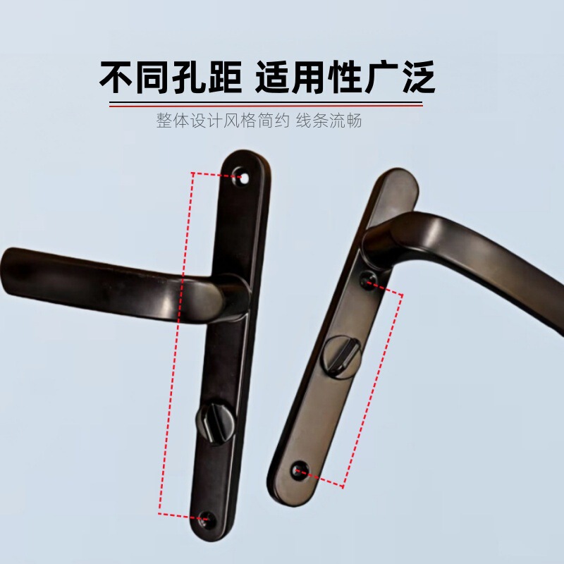 铝合金塑钢通道门锁执手通用锁具70型断桥单点锁7030/7035无钥匙|undefined
