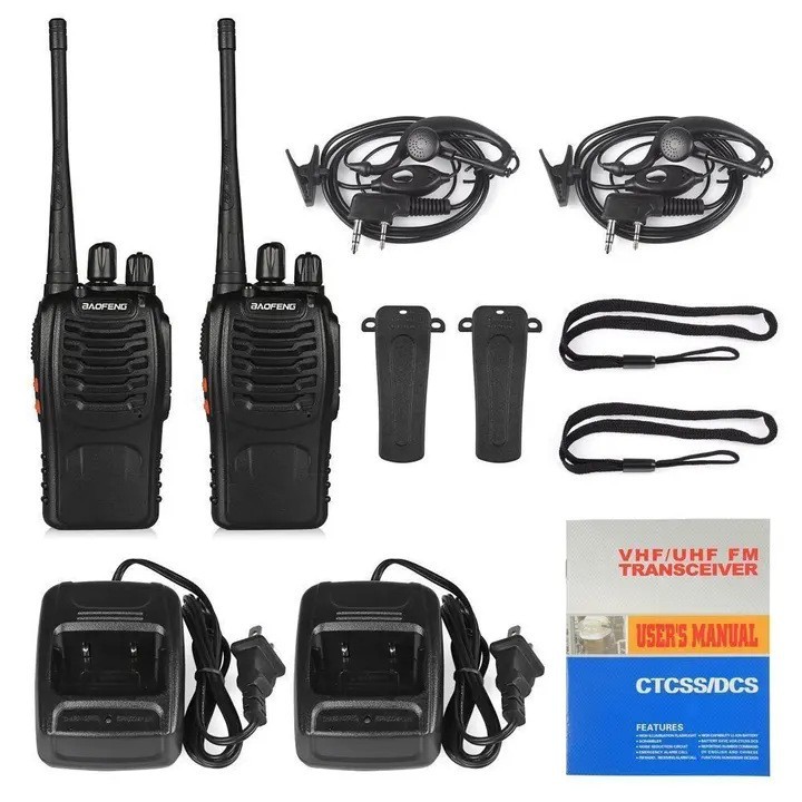 Walkie-Talkie Baofeng BF-888S, Intercomunicador Baofeng 888S de Alta Potencia para Uso Civil, Radio Portátil Baofeng 888S