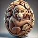New Animal Easter carving craft egg resin animal Easter carved craft egg