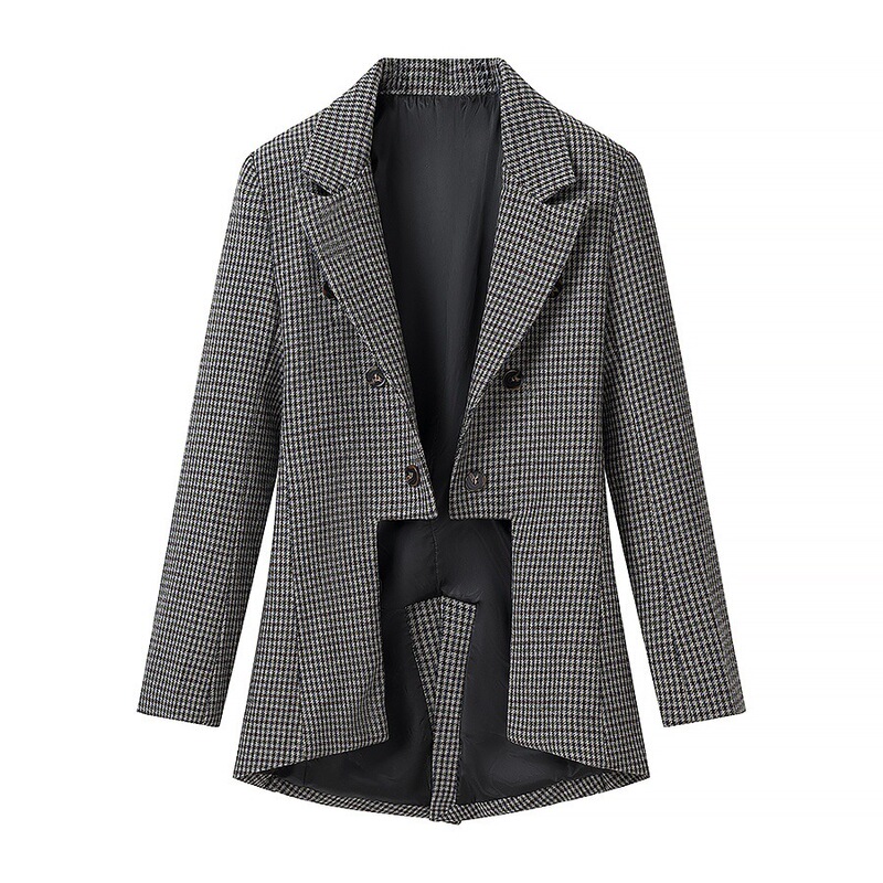 Cross-Border Wholesale Women's New Style Double-Breasted Asymmetrical Design Slim-Fit Blazer Cross-Border Wholesale Women's New Style Double-Breasted Asymmetrical Design Slim-Fit Blazer