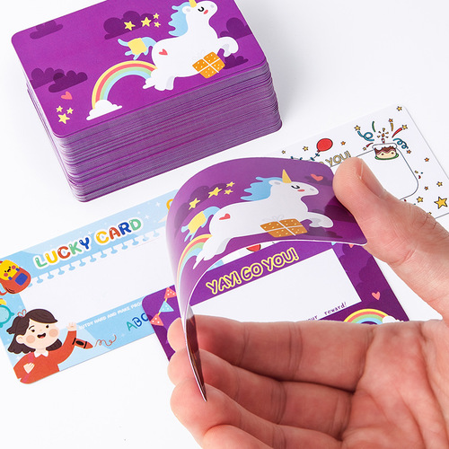 Creative Scratch Card DIY Scratch Game Small Card Scratch Ticket Children Family Interaction Teacher Reward Praise Encouragement