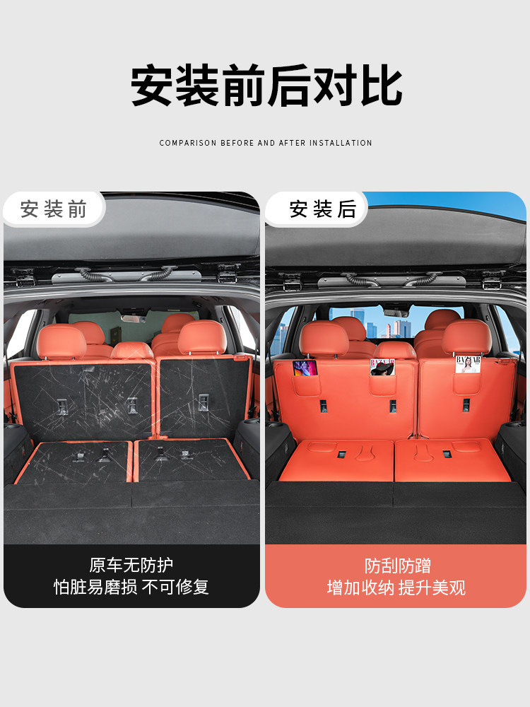 Suitable for Byd Tang Ldmi Rear Seat Backrest Protective Pad, Trunk Anti-Kick and Scratch Protection Pad, Interior Accessories