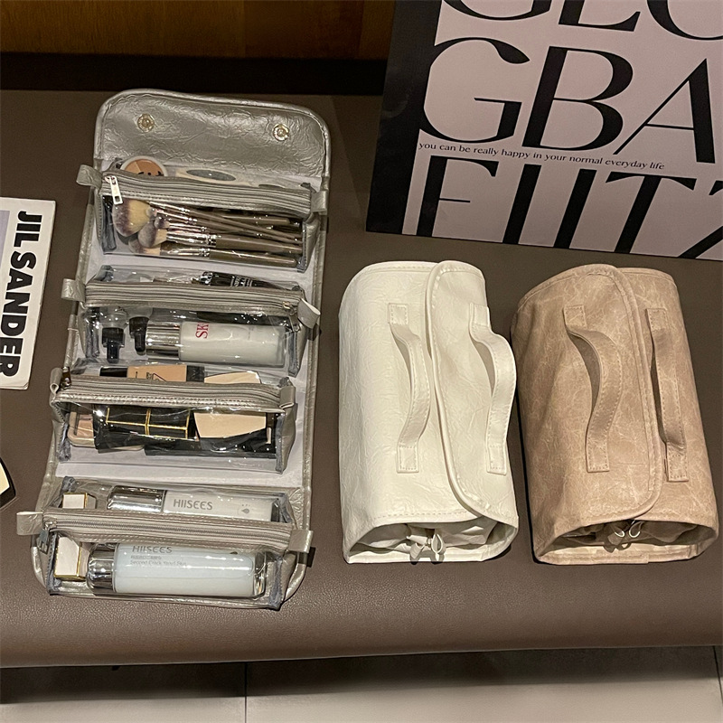 Nueva bolsa de almacenamiento de cosméticos 4 - en - 1 desmontable y plegable para viajar bolsa de almacenamiento portátil de gran capacidad