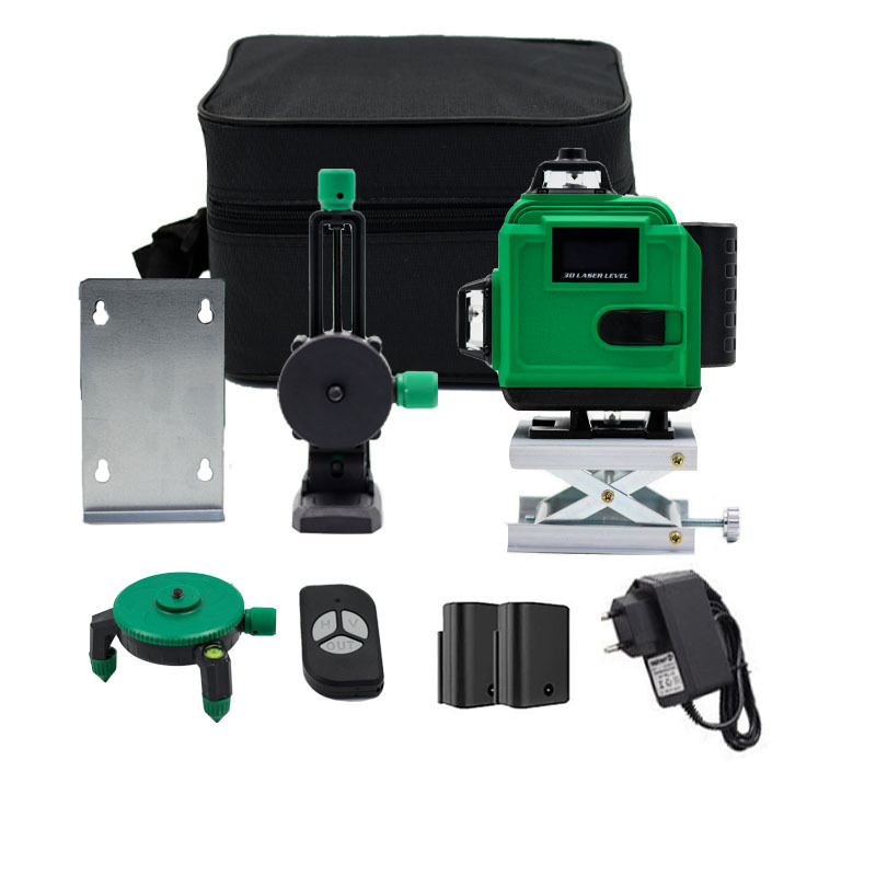 触摸数显屏 16线 绿光水平仪高精准度强光红外线激光水平仪贴墙仪